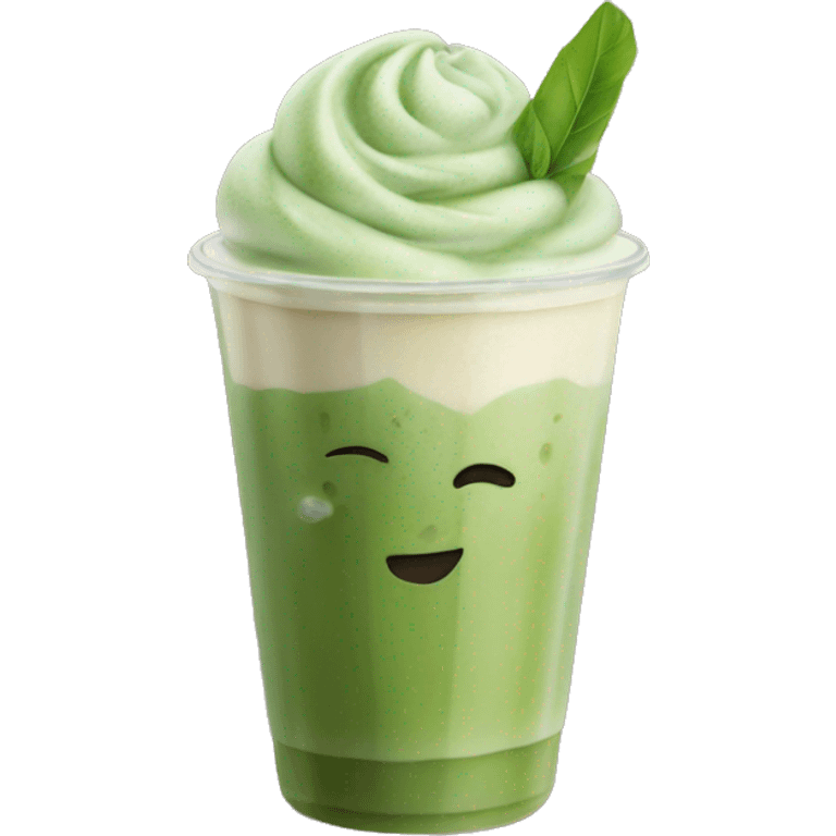 Iced matcha latte emoji