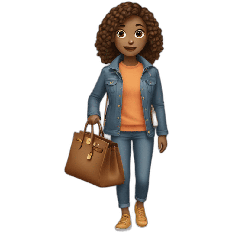 girl with Birkin bag emoji