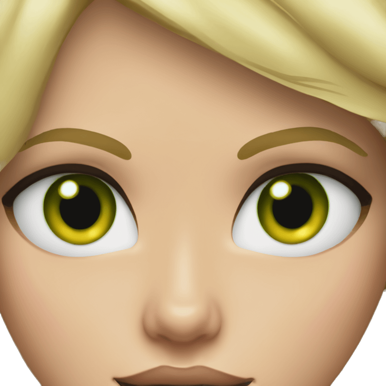 ultra realistic charlize theron green eyes wearing shirt emoji