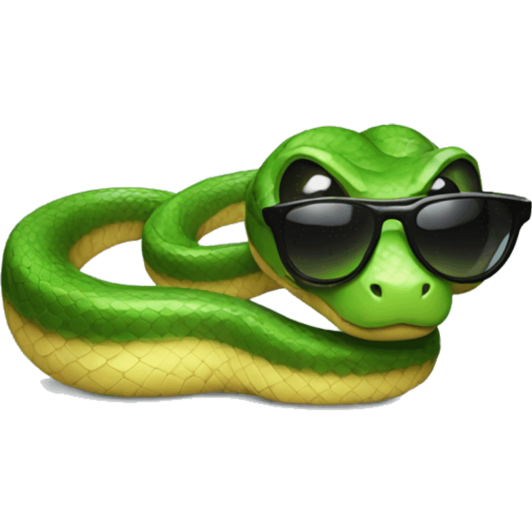 Snake with sunglasses emoji