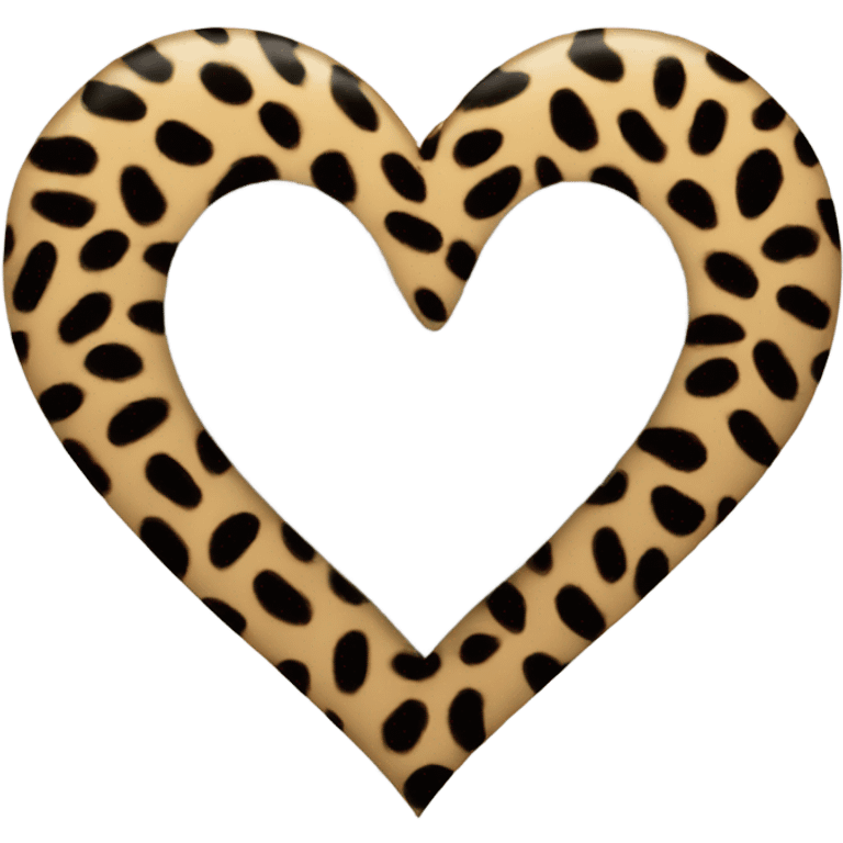 Leopard print heart emoji