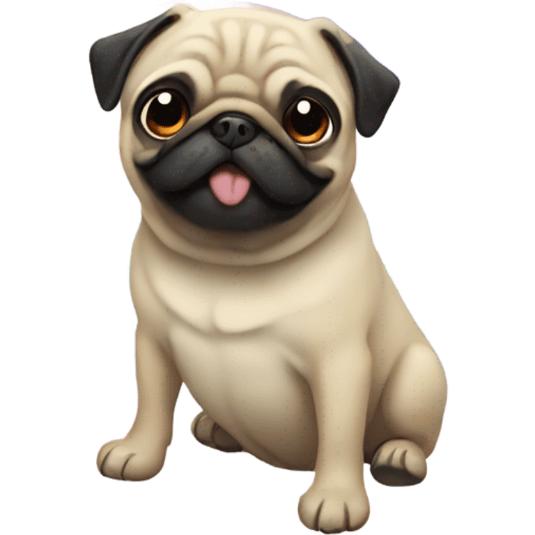 Rainbow pug  emoji