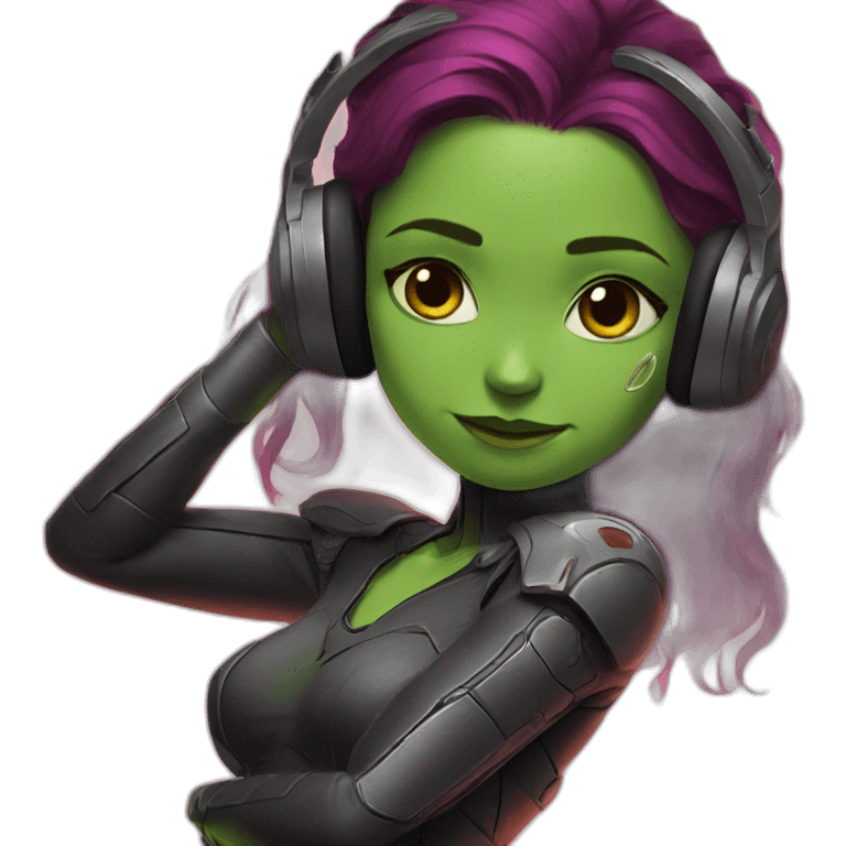  Gamora listening to music emoji