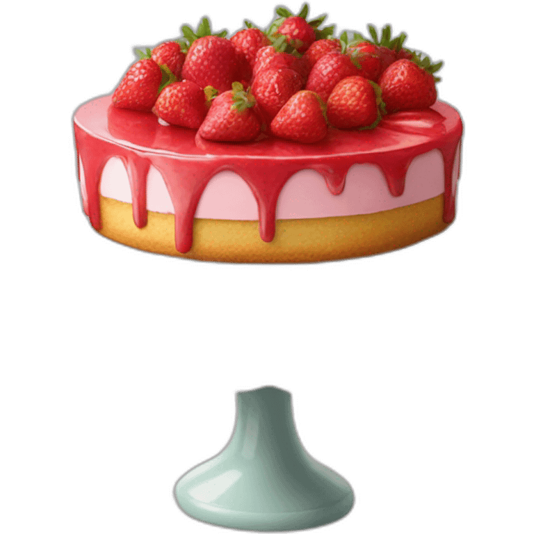 Gâteau au fraise emoji