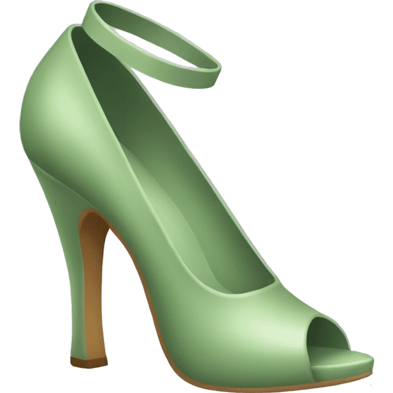 Sage green high heel shoe emoji