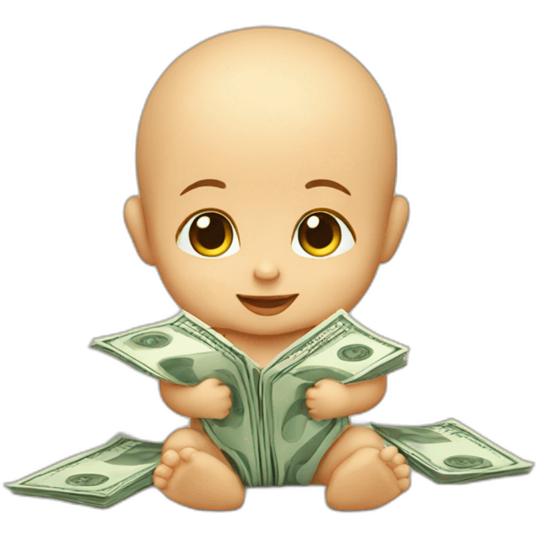 baby with money emoji