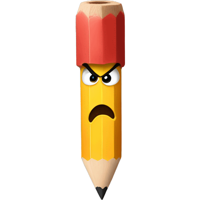 Angry pencil emoji