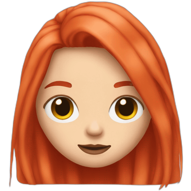 Billie-Eilish with red hair emoji