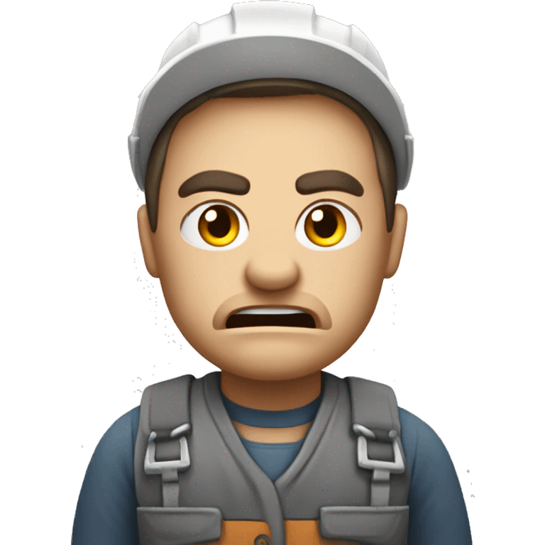 Angry bricklayer  emoji