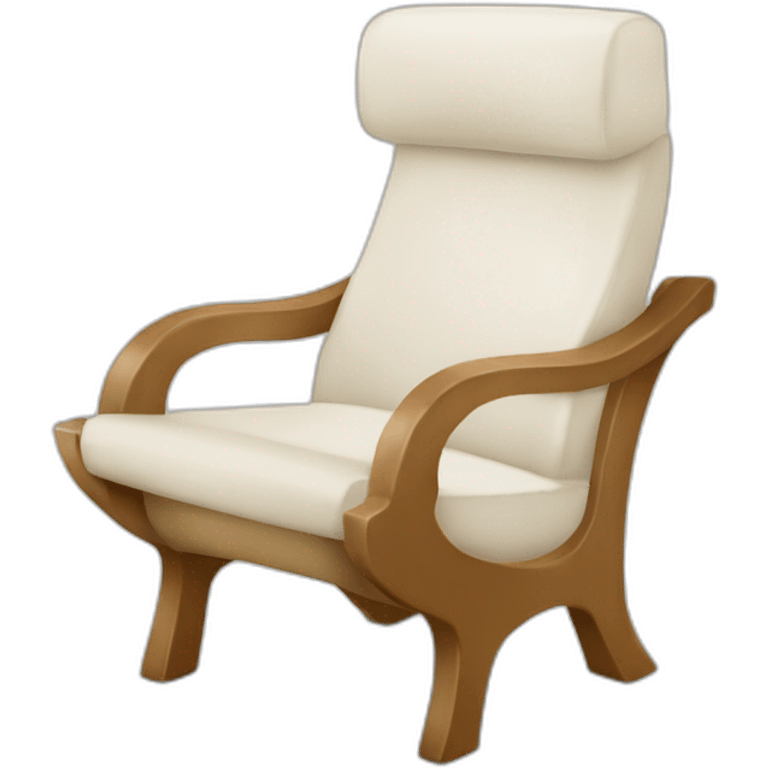 lancha blanca neumática con sillones camel emoji