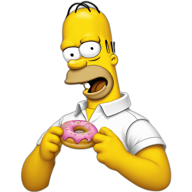 Homer simpson eating a donuts emoji