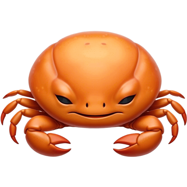 Meme-Worthy Cute Sleeping Baby Crab Portrait Emoji, Head and body resting peacefully with a contented smile, showcasing a petite, delicately armored form and eyes gently closed in serene slumber, Simplified yet adorably endearing features, highly detailed, glowing with a soft, drowsy coastal light, high shine, relaxed and utterly lovable, stylized with an air of playful laziness, soft glowing outline, capturing the essence of a sleeping baby crab that feels destined to become the next viral icon of adorable rest! emoji