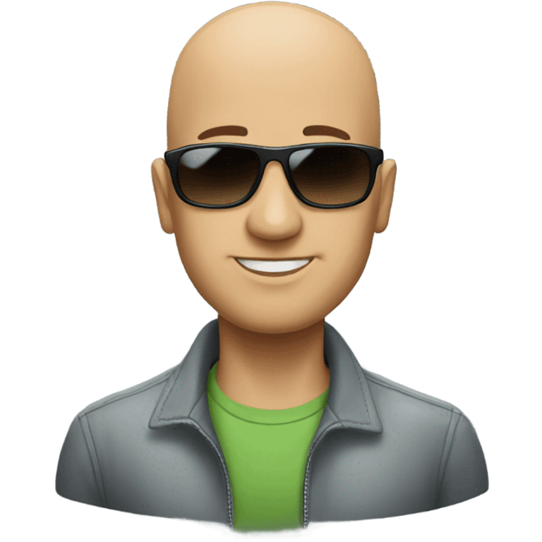 bald man with sunglasses emoji