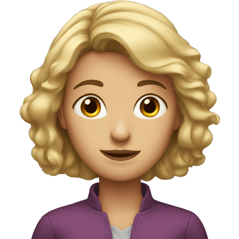 a middle-haired woman who doesn't listen emoji