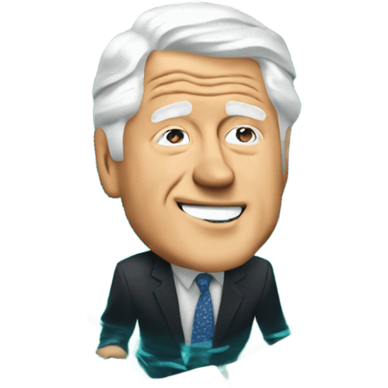 Bill Clinton swimming in money  emoji