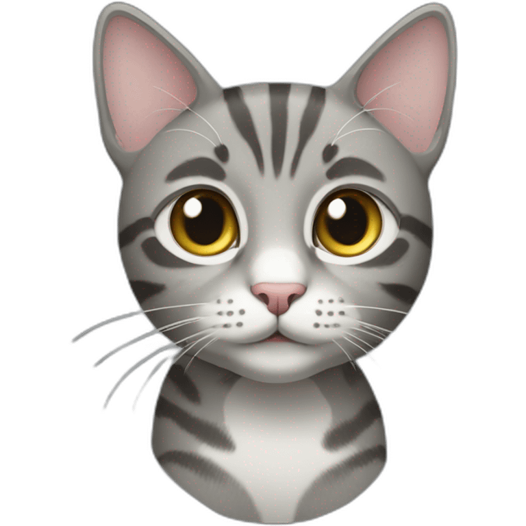 Gray tabby cat emoji