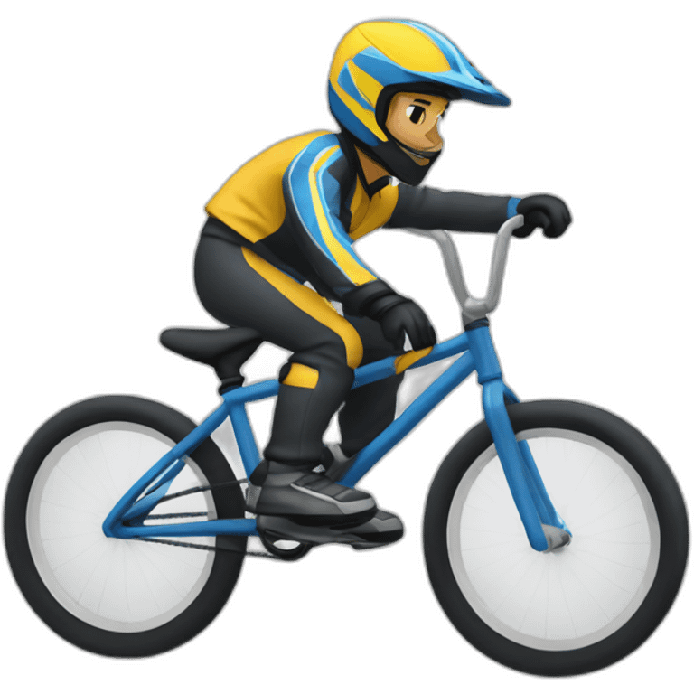 Pilote de bmx race emoji