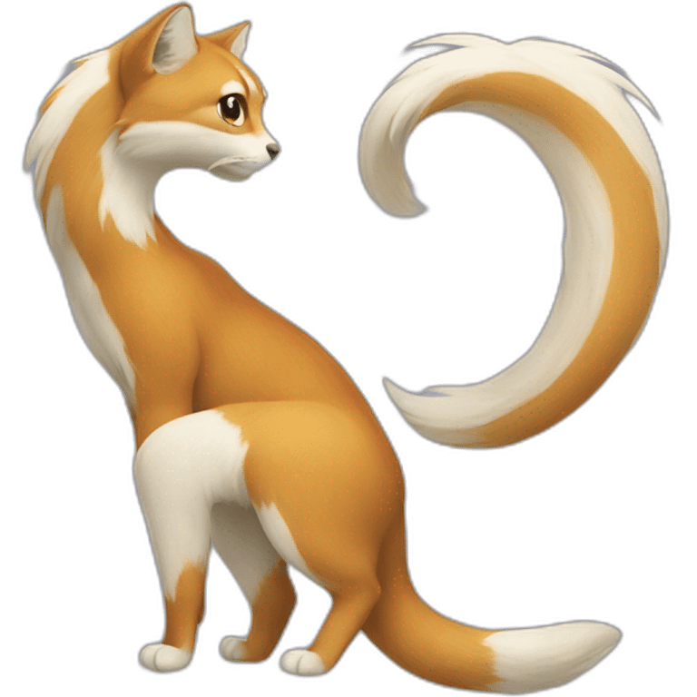 two tails emoji