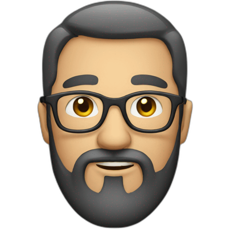 man with beard and eye glasses emoji