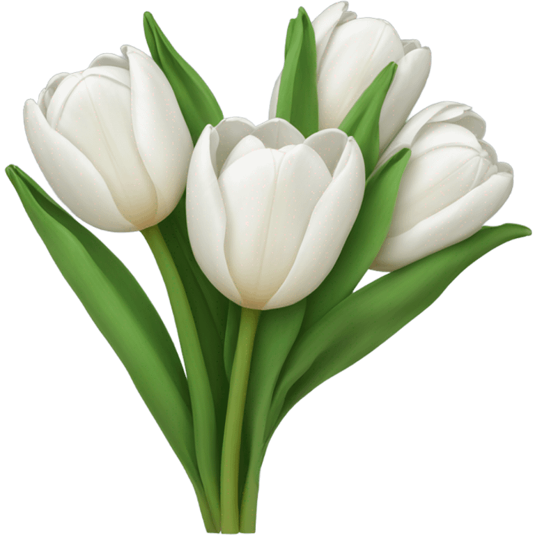 white tulip bouquet  emoji