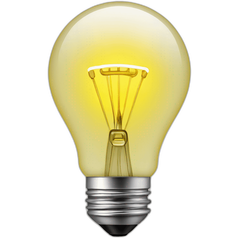 A yellow light bulb emoji