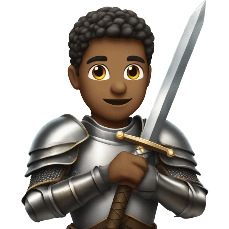 young knight with sword emoji