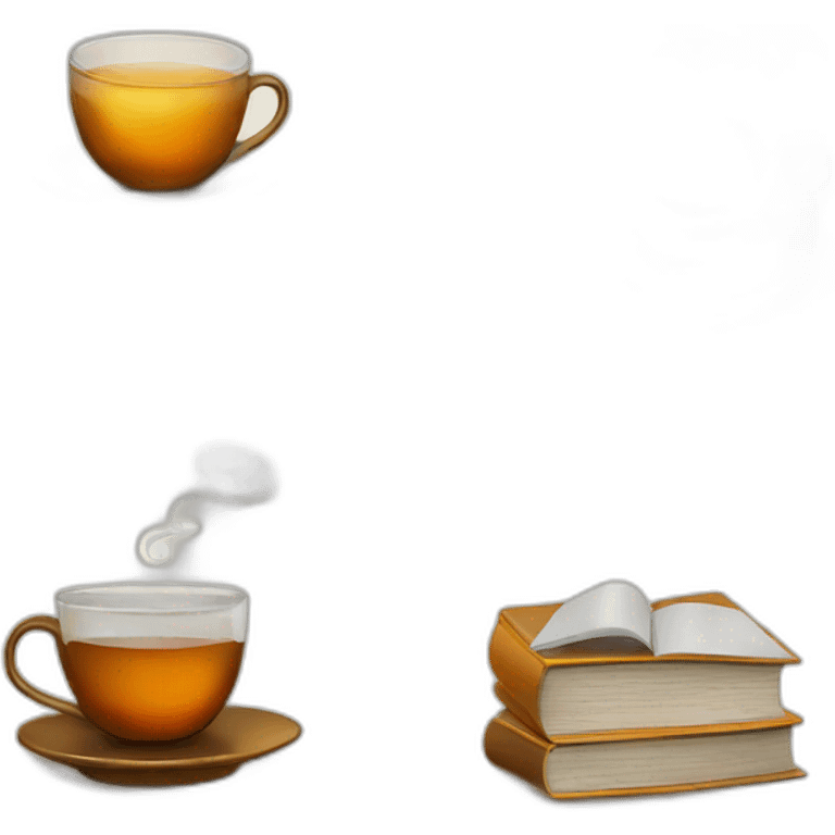 books and tea emoji