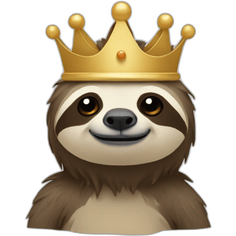 create a sloth with crown emoji. emoji