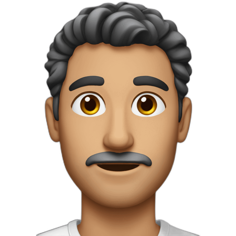 Brow hair Italian guy with covid emoji