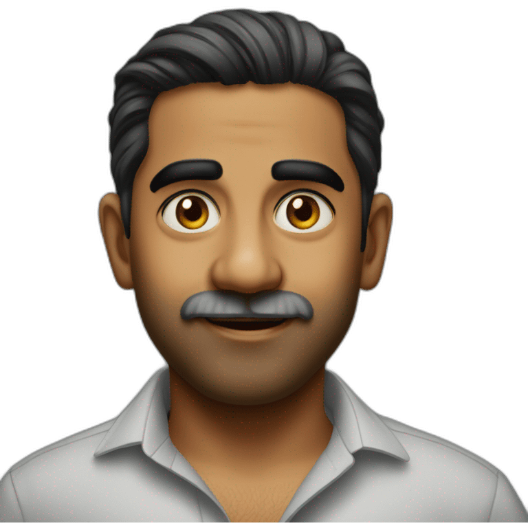 Young Kamalhasan standing emoji