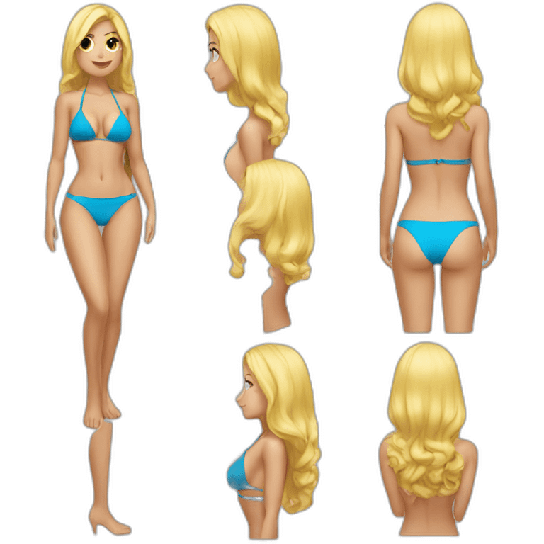 sexy bikini blonde very small suit emoji