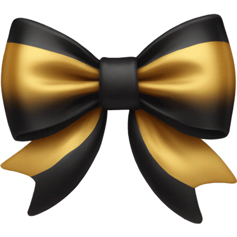 a bow with black and gold ombré  emoji