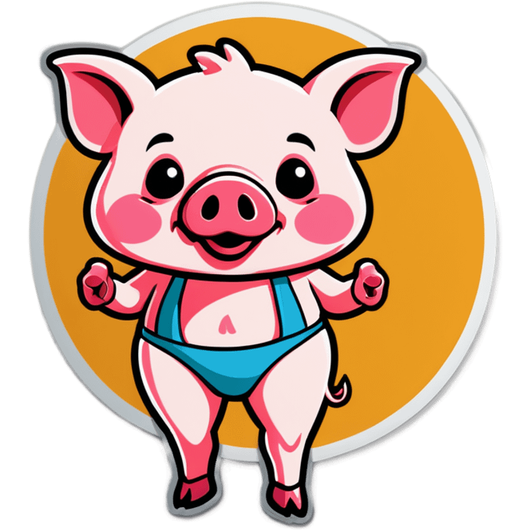 Pig in a bikini emoji