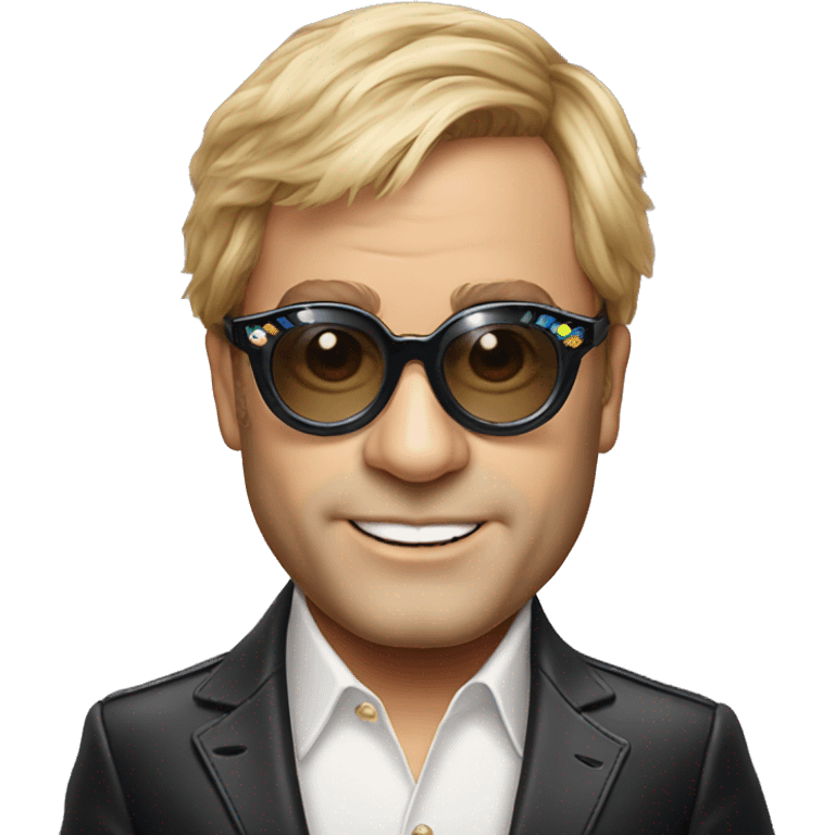 elton john wearing feather glasses emoji