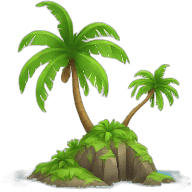 island with palm emoji