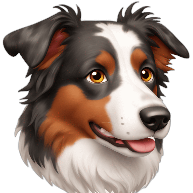 Border collie red merle emoji