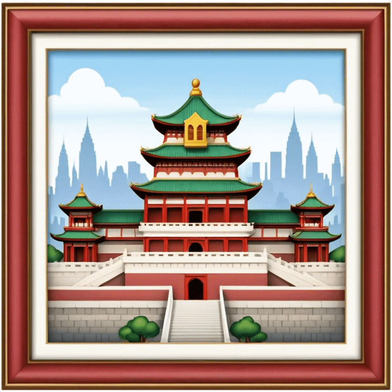 Cinematic Realistic Imperial City of Hu·∫ø Landmark Emoji, showcasing historic palaces and temples rendered with intricate textures and regal, soft lighting. emoji