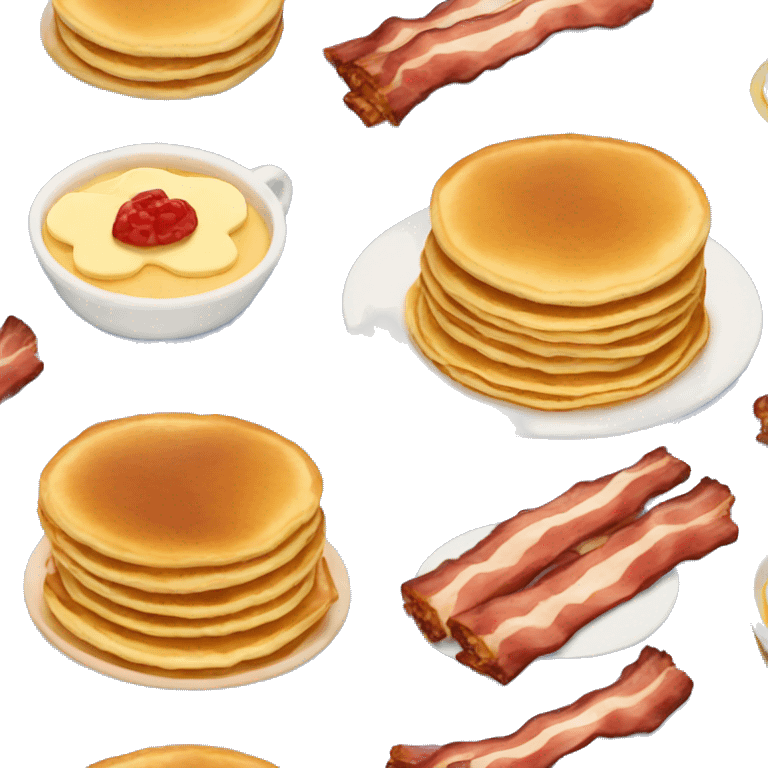 Bacon and pancakes emoji