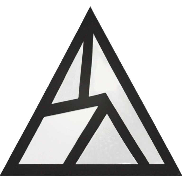 white triangle in black circ emoji