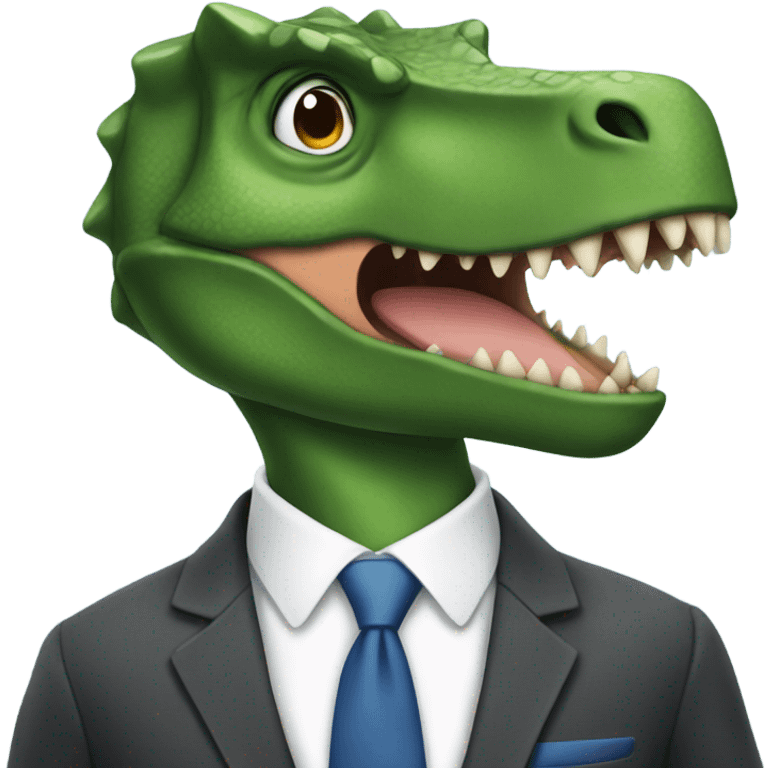 dinosaur in suit emoji