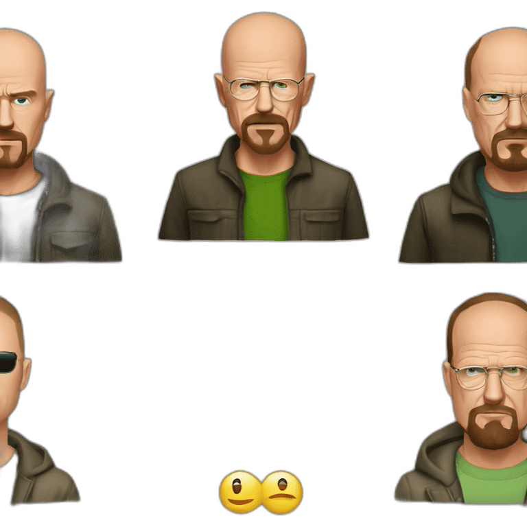 Jessie pinkman and Heisenberg emoji