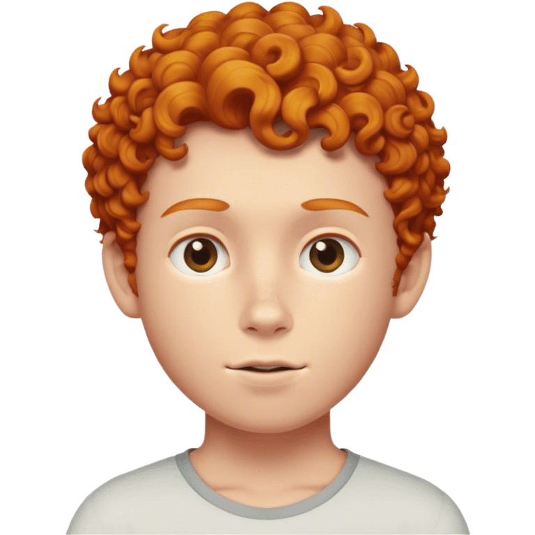 ginger curly headed boy  emoji