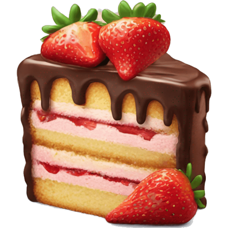 cake with strawberry emoji