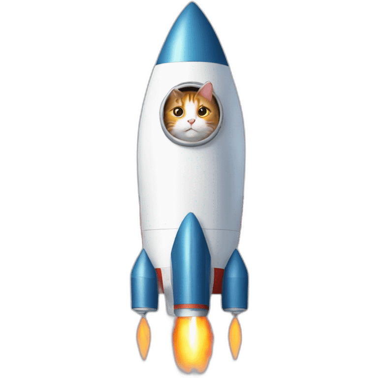 cat in a rocket emoji