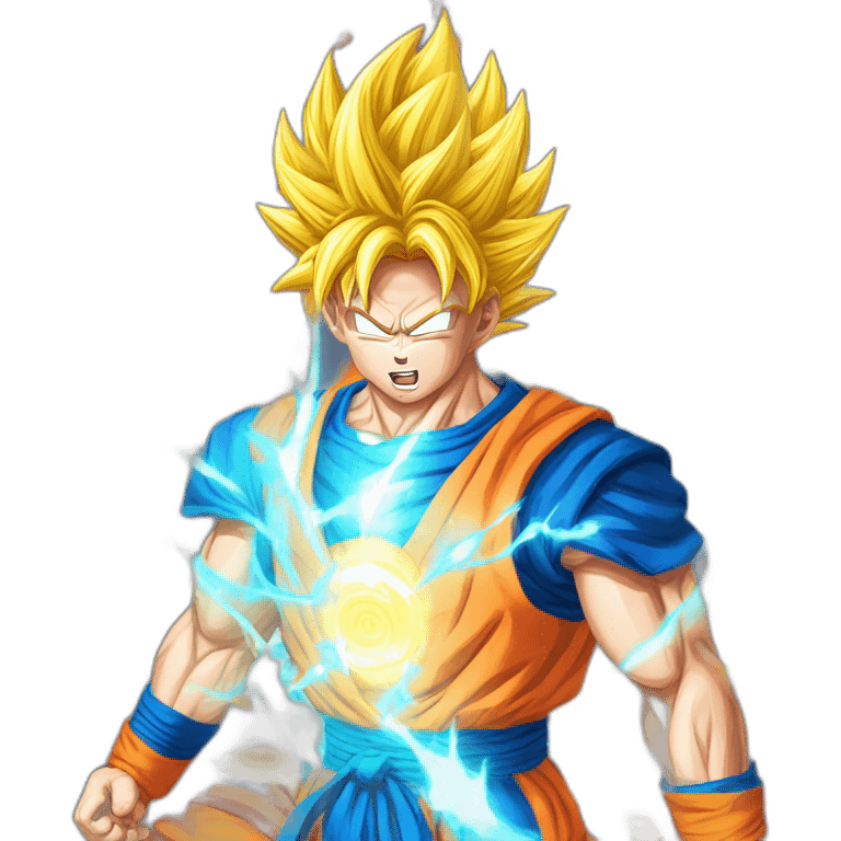 Goku becoming super Saiyan God emoji