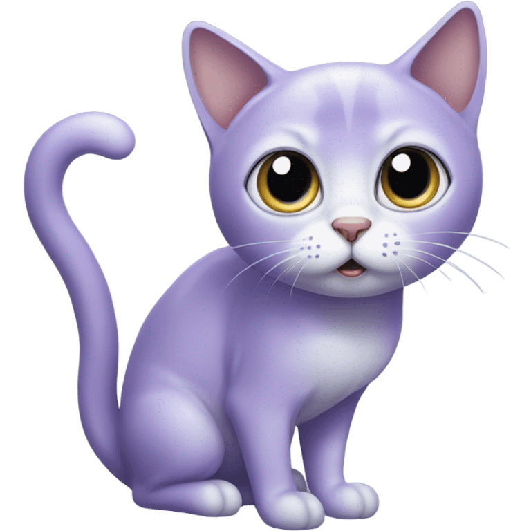 lavender cat emoji getting bonked emoji