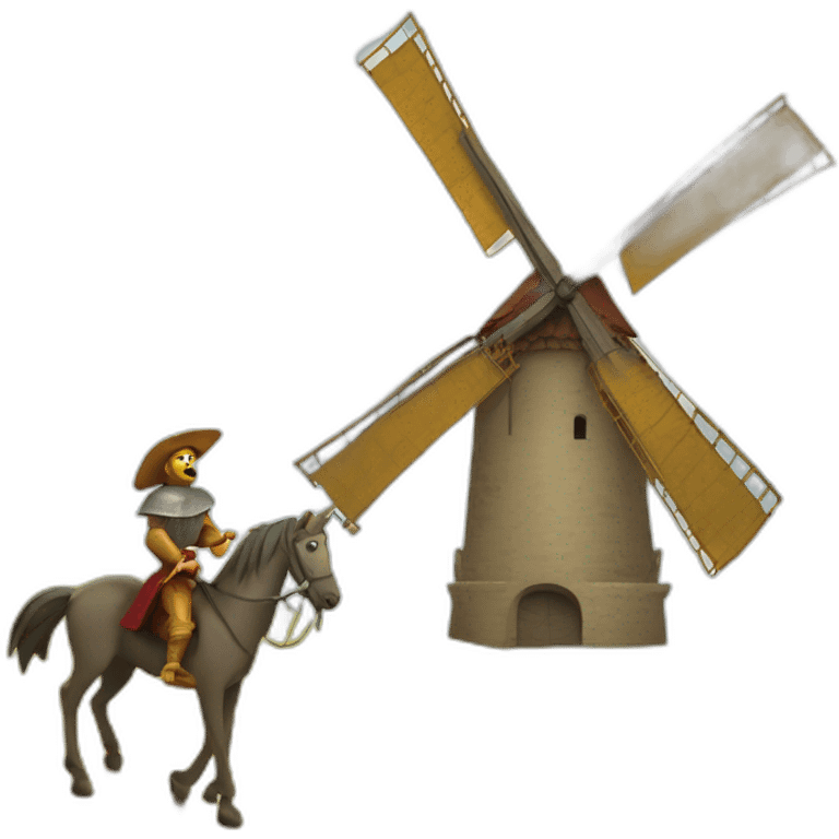 don quixote flung by windmill emoji