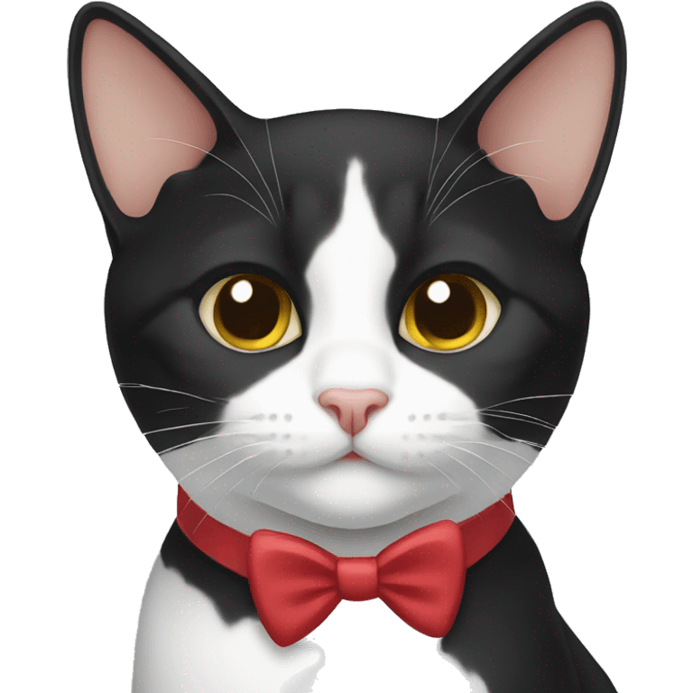 European shorthair cat tuxedo emoji