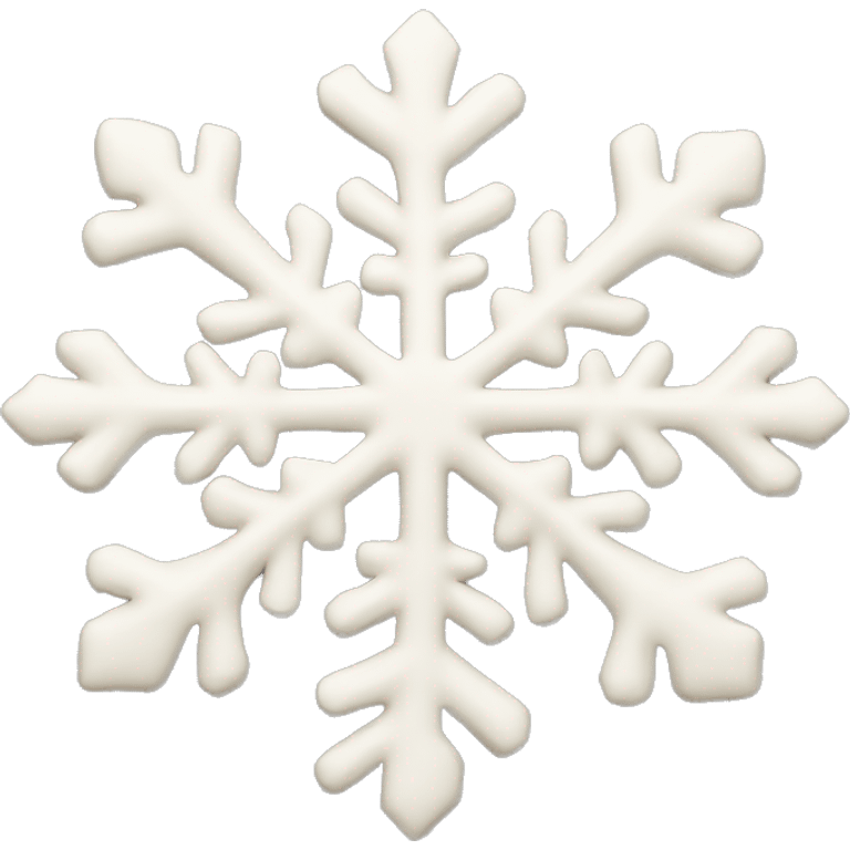 Snow flake cream color emoji