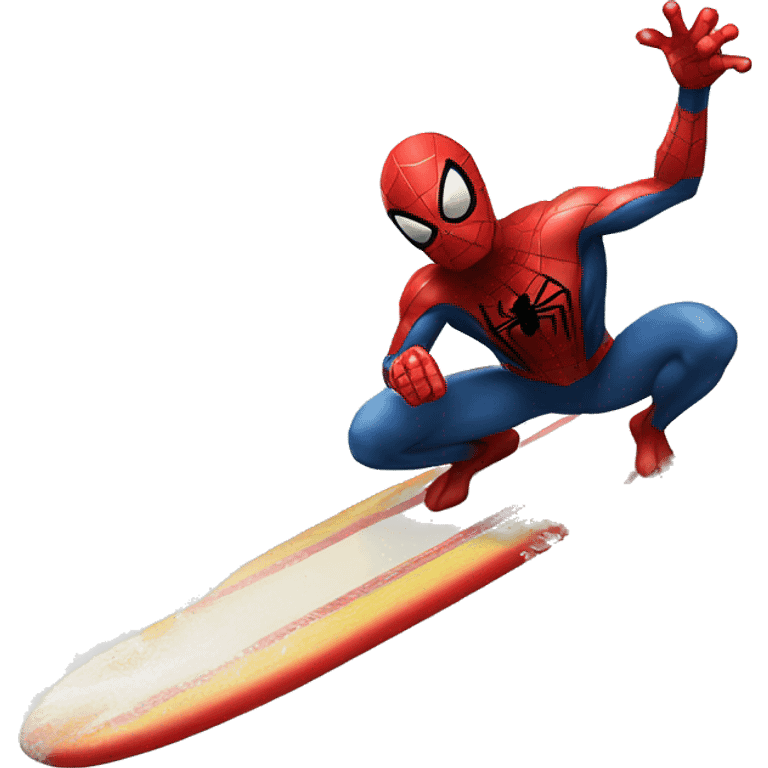 Spiderman surfing emoji